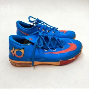 Nike Boys Blue Orange Sneakers Size 6.5Y 599477-401